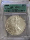 1996 US Silver Eagle $1 ICG MS69  Key Date