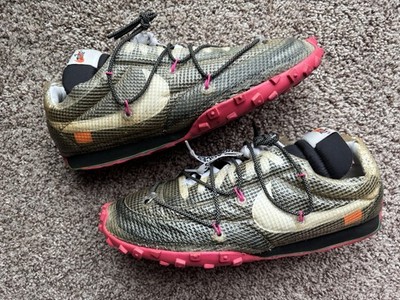 Nike Off-White Waffle Racer Sneaker Women Size 13.5 Men s 12 Fuchsia