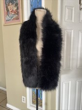 Genuine Faux Fur Collar / Scarf Black Color Unbranded