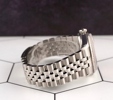 Rolex 36mm Datejust Steel Fluted Jubilee Black Dial Watch 16014 7