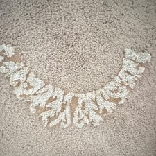Ivory Lace Beaded Collar Vintage Style Elegant Decorative Neckline Accessory