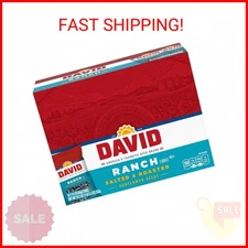 DAVID Roasted and Salted Ranch Sunflower Seeds, 1.625 oz, 12 Pack