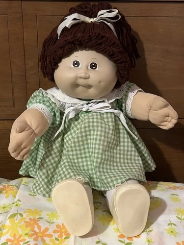 1982 Original Cabbage Patch Doll Full Outfit Original Diaper Red Hair