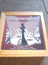 imagin Thinkers Wooden Games Compendium 7 Games Strategy Board Game Set