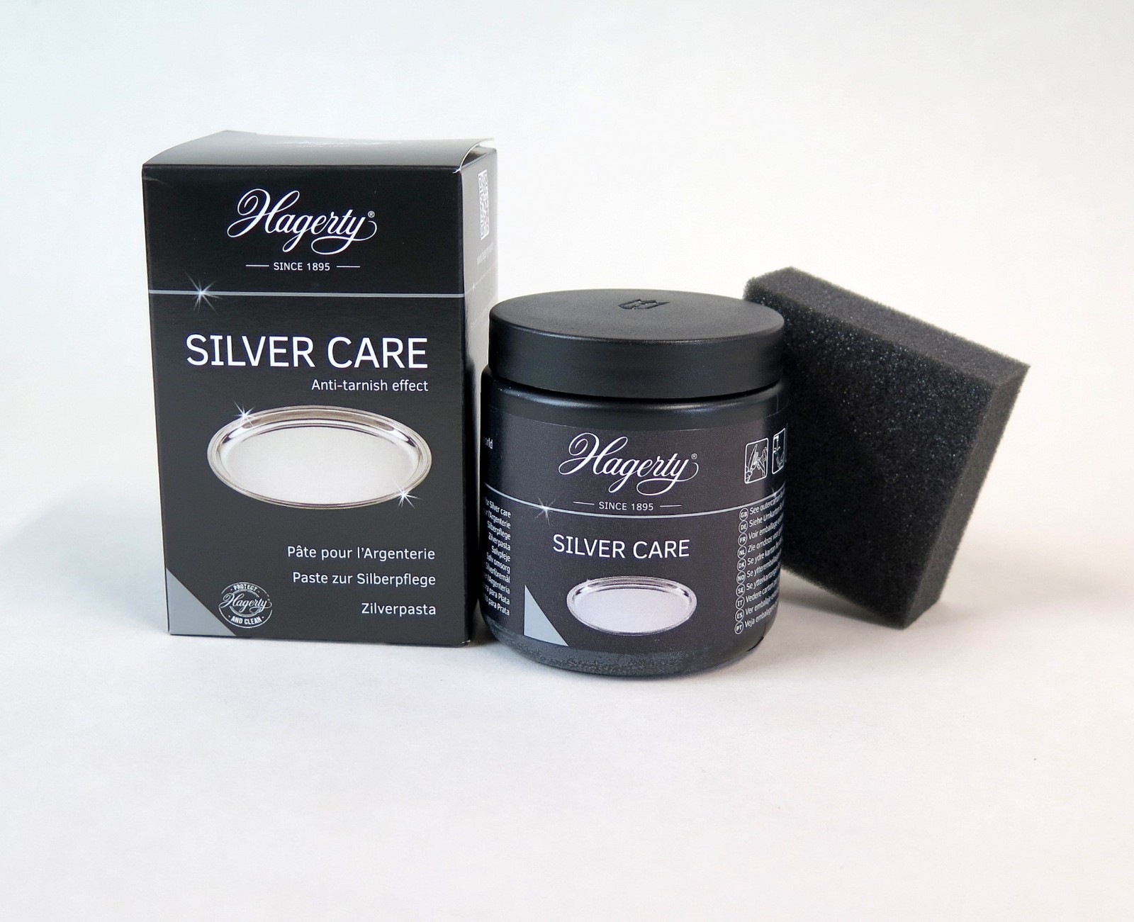 Hagerty Silver Care Reinigungspaste / 185g Silberpflege Paste mit Schwamm / NEU