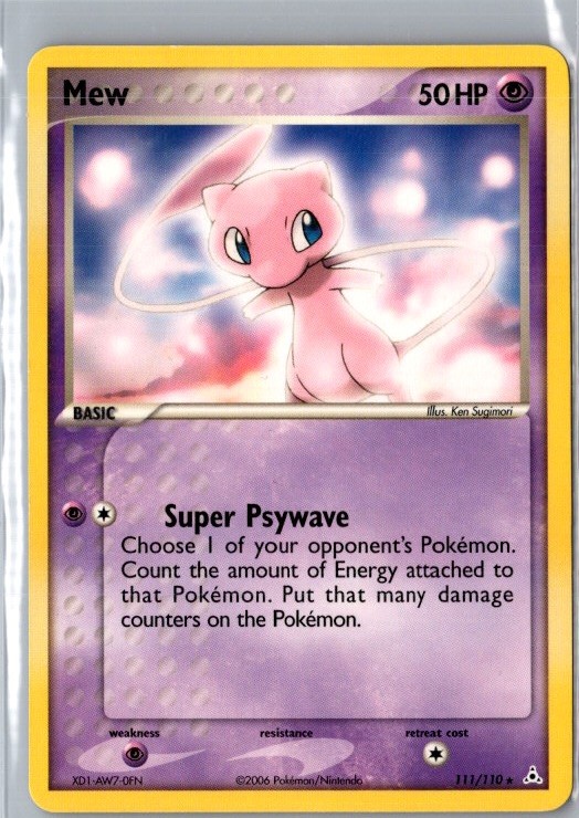 Pokémon TCG Mew non holo Holon Phantoms Ultra Rare Card 111/110 NM