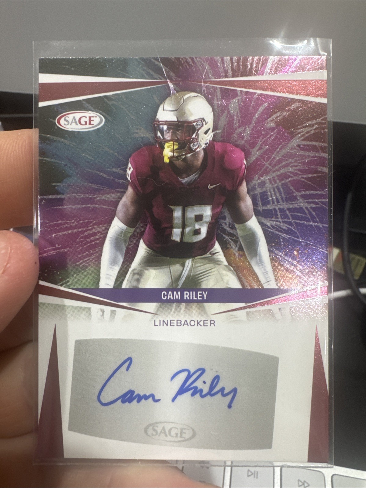 Cam Riley 2025 SAGE HIT Auto Autograph RC Rookie Florida State FSU #A-CM2