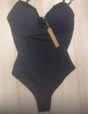Women s Black One Piece Bodysuit S Regular Moderate Body Compression Lace