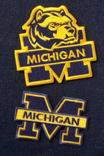 Michigan Wolverines Embroidered Patch 2 pc. roughly 3"