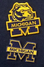 Michigan Wolverines Embroidered Patch 2 pc. roughly 3"