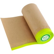 Pre-Taped Masking Paper for Painting 12 inch x 50 Feet Adhesive Painters Papers