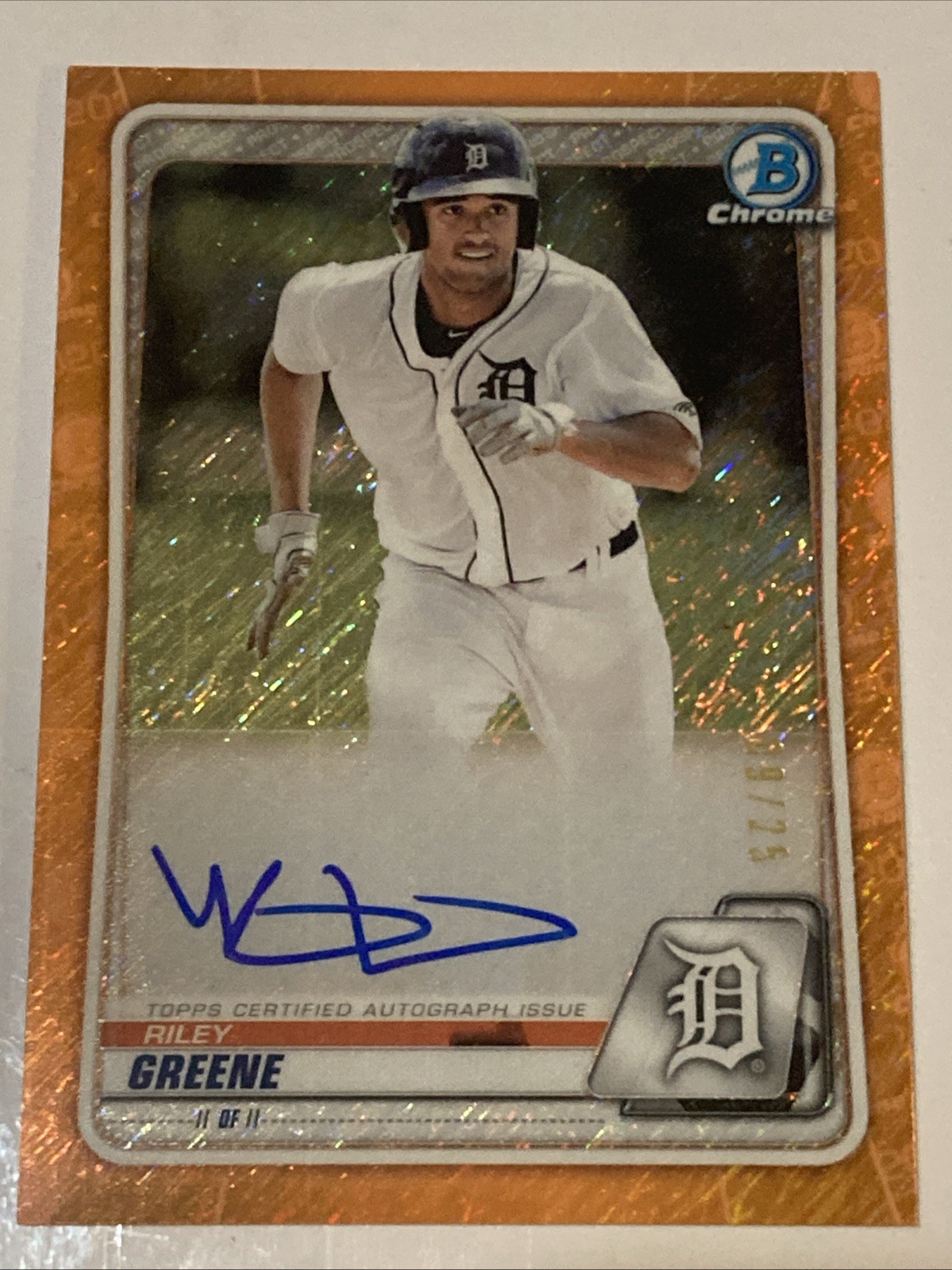 2020 RILEY GREENE BOWMAN CHROME AUTO ORANGE SHIMMER/25