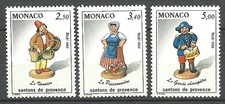 MONACO - 1992 YT 1846 à 1848 - TIMBRES NEUFS** MNH