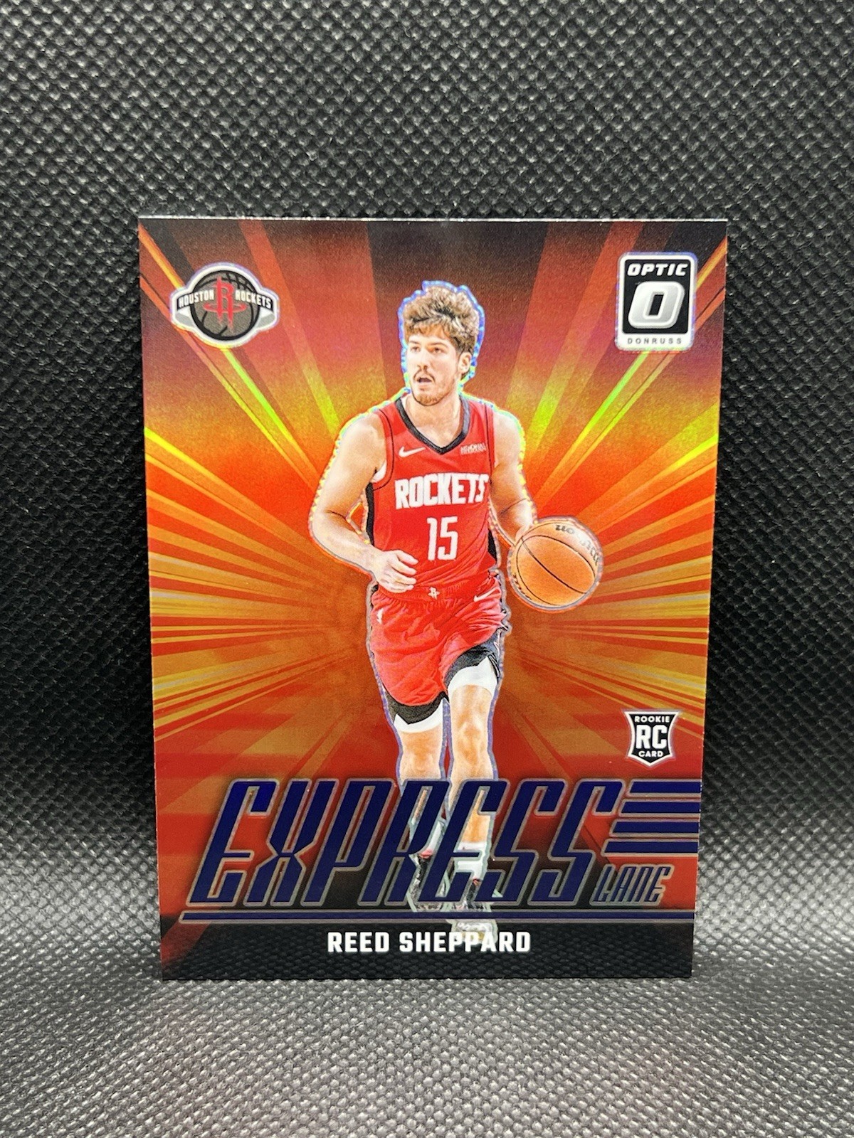 2024-25 Optic Reed Sheppard PURPLE PRIZM EXPRESS LANE ROOKIE #16 Rockets Panini