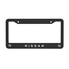 Nissan 2 Pack Aluminum Waterproof License Plate Frame Black