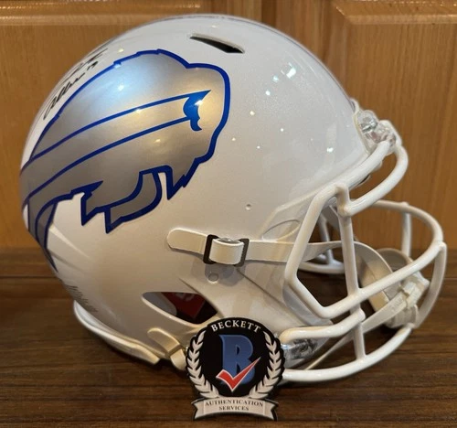 Josh Allen Autographed Buffalo Bills Authentic 2025 Rivalries Helmet Beckett
