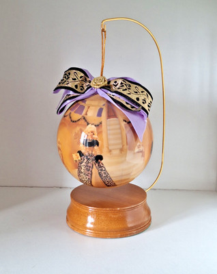 Vintage 1997 Barbie Christmas Ornament Mattel Holiday Hanging Globe Decor