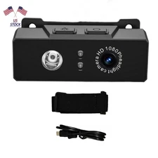 2 in 1 Head-mounted Action Camera 1080P HD Sports Camcorder Camera w/ LED Light