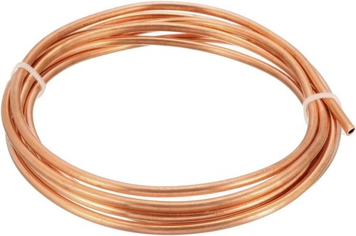 1/8 Inch OD Copper Tubing 6.5 Ft Soft Coil Refrigeration Tube Line Pipe