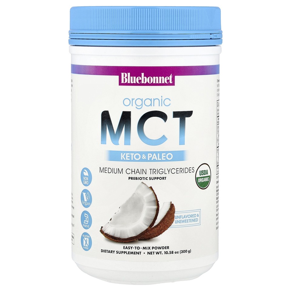 Organic MCT Powder, Unflavored, 10.58 oz (300 g)