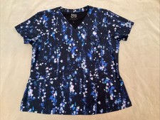Barco One Scrub Top Xl Womens Active Stretch Modern Print