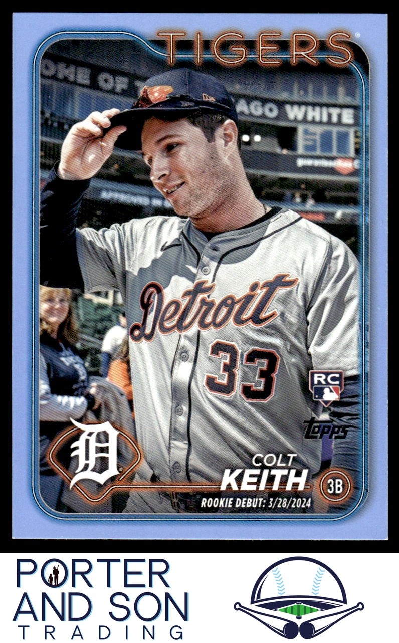 Colt Keith #/50 Father's Day Powder Blue RC 2024 Topps Update #US192 Tigers