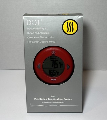 NEW ThermoWorks DOT TX-1200-BL Red Alarm Thermometer Pro-Series Probe BBQ Grill