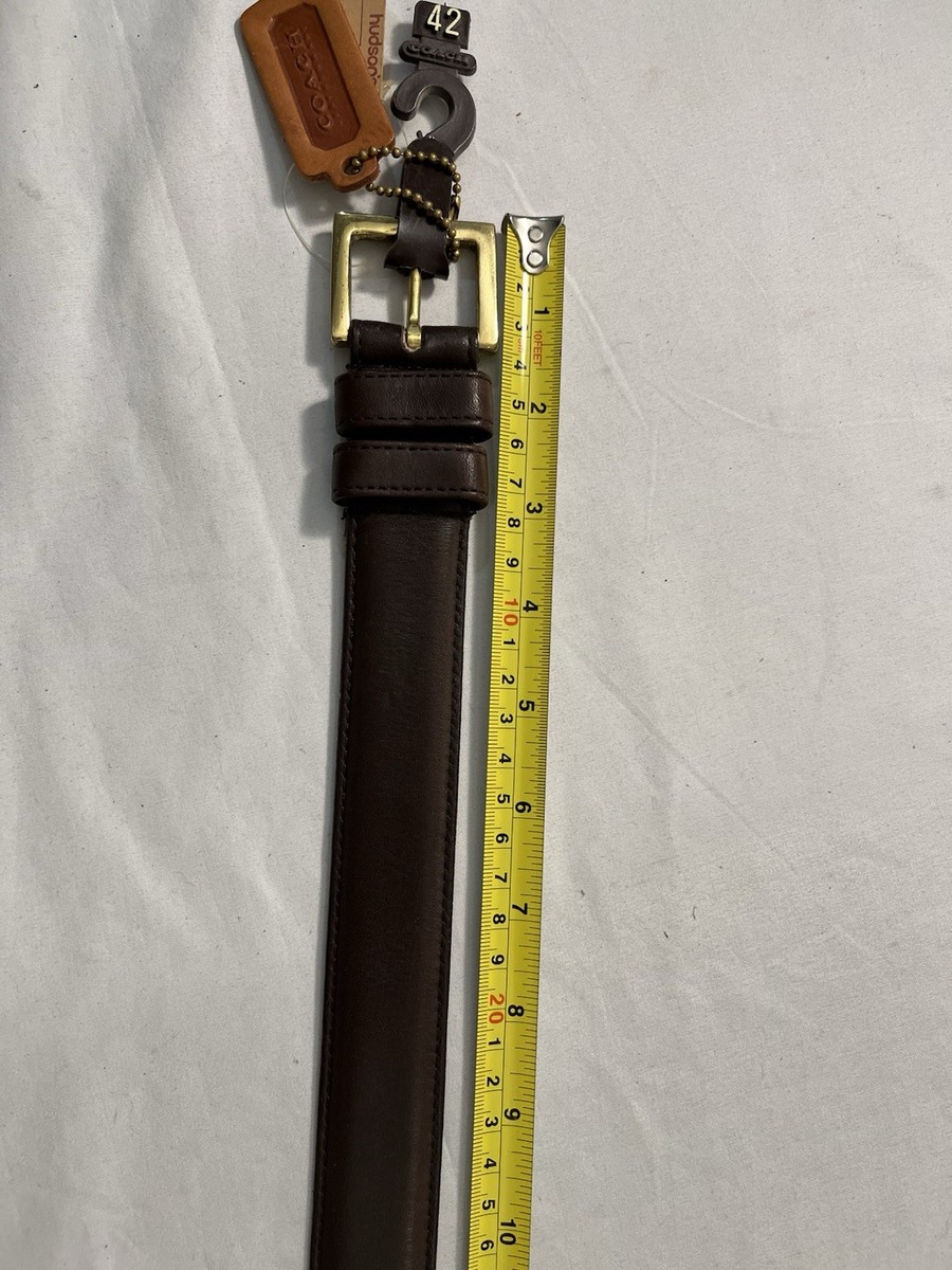 Rare Deadstock Vintage Coach Brown Leather Belt Brass Buckle  display picture 1