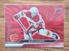 2023 24 Upper Deck Blake Coleman Red Outburst /25 #521 Calgary Flames