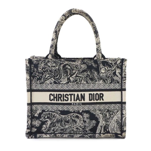 Christian Dior Book Tote Small Bag Oblique Canvas Navy M1265ZRIW 90340652