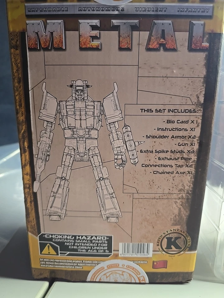 Transformers KFC TOYS P-6D Scraps EAVI Metal Phase Action Figure Model New O Box - Image 3 of 4