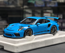 AUTOart 1/18 Porsche 911 991.2 GT3 RS Weissach Package Blue Car Model 78182