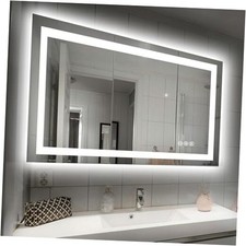 40X32 LED Bathroom Mirror with 32"L x 40"W Led Bathroom Mirror 3 Light Modes 