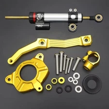 Z1000 Motorcycle Accessories Steering Damper Stabilizer Mount Gold Set 2