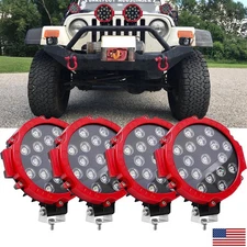 7 inch Round LED Work Light Pods Spot Flood Combo Fog Lamp Offroad Driving Car