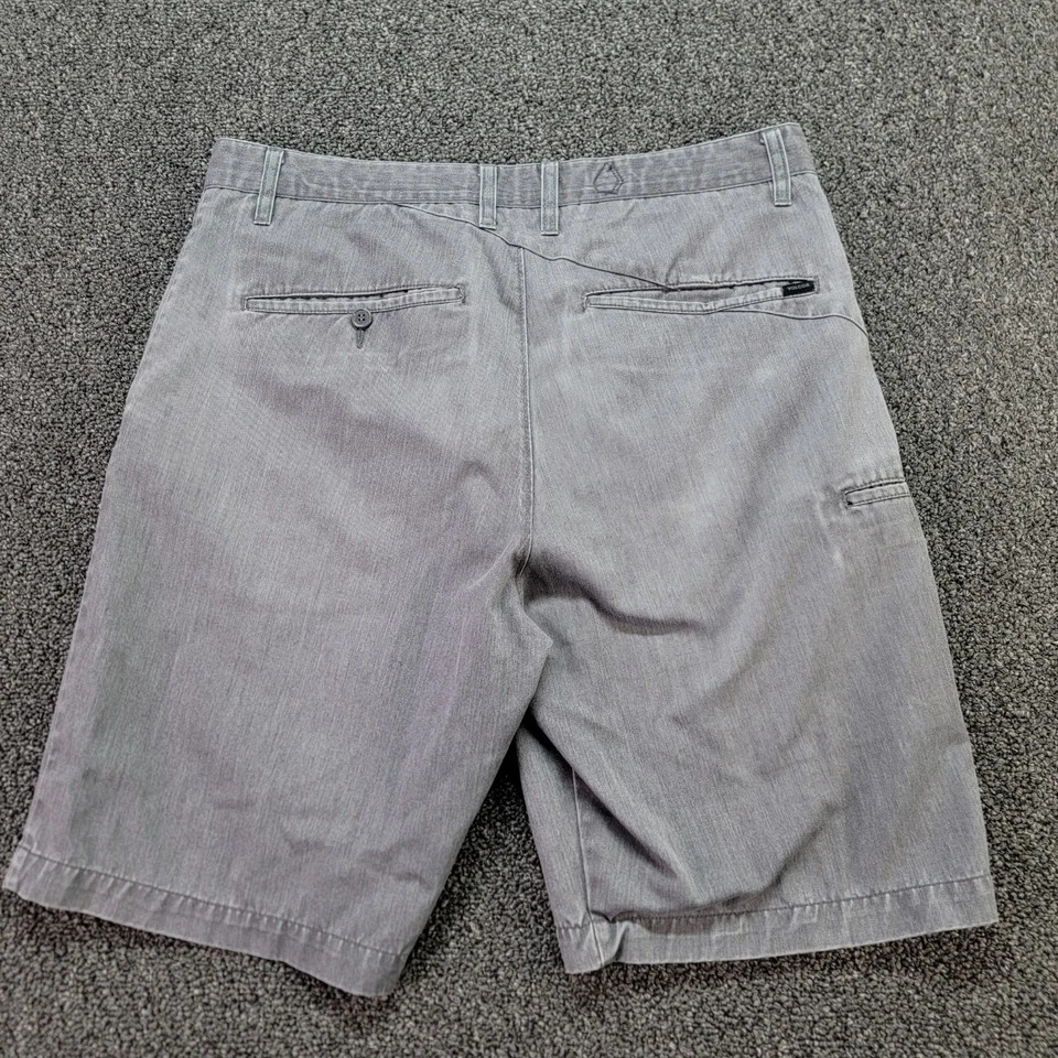 Volcom Shorts Men 34 Gray Corpo Class Chino Faded Grunge Skater Rock 10" - Image 2 of 4