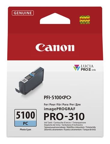 Encre photo cyan Canon PFI-5100 PC pour des impressions grand format durables