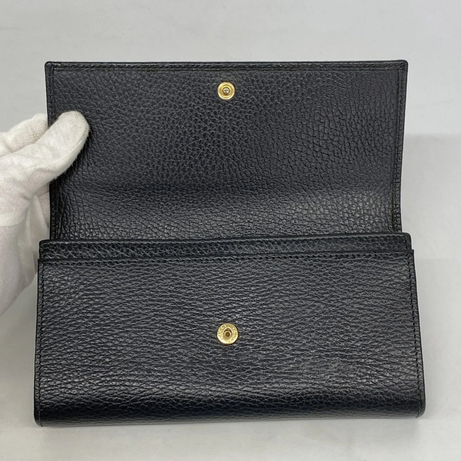 Gucci GG Marmont Long Wallet 456116 Leather Black Women's GZl1fci1 thumbnail 10