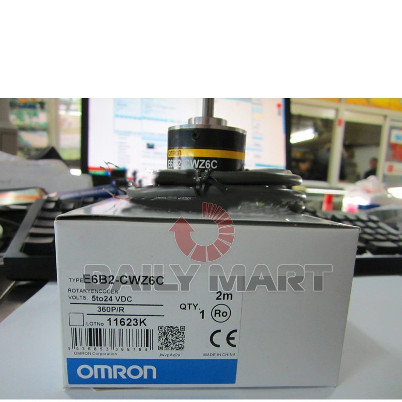 OMRON E6B2-CWZ6C E6B2CWZ6C 360P/R Rotary Encoder 5-24VDC New in Box Free Ship