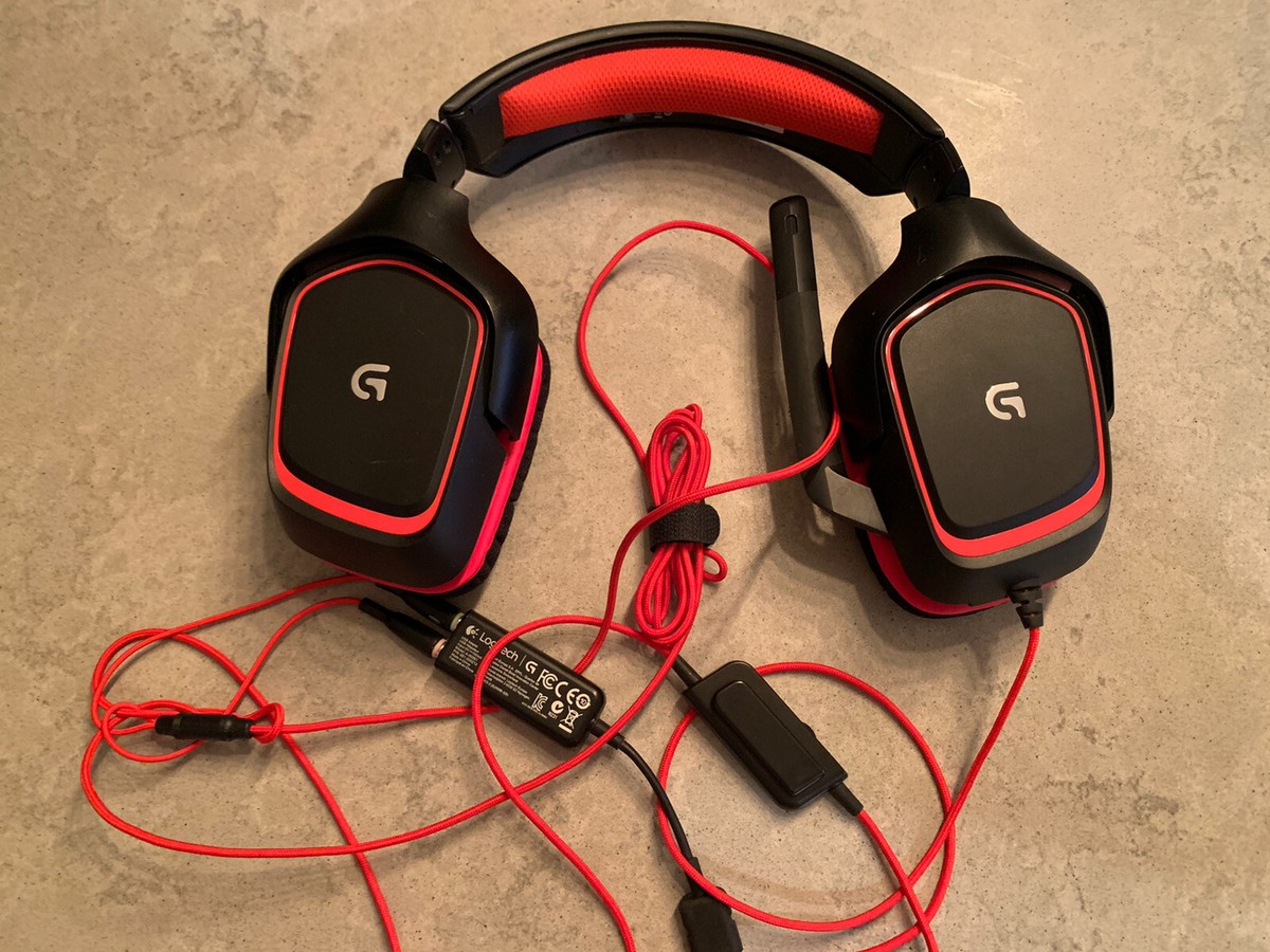Logitech G230 Gaming Headset Black Red Microphone Headphones a-00061