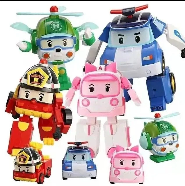 Robocar Poli Figurine Transformable En Véhicule Jouet Enfant Voiture Hélicoptère - Photo 4/4
