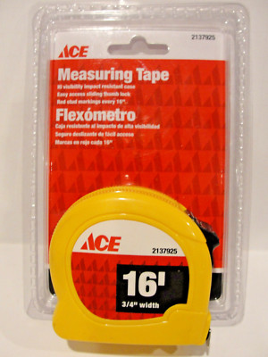Ace 16-Feet x 3/4-Inch Measuring Tape, # 2137925 *NEW* 