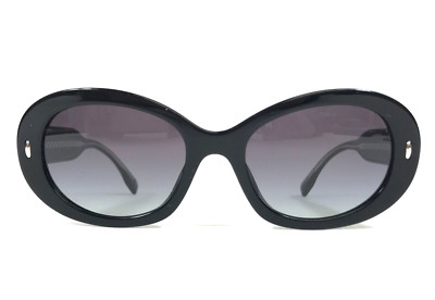 Tory Burch Sunglasses TY7214U 1709/8G Black Oval Frames w/ Grey Gradient Lenses