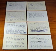 Raro Floyd Patterson Boxeo Leyenda Salón de la fama Discurso escrito a mano en honor a Sugar Ray
