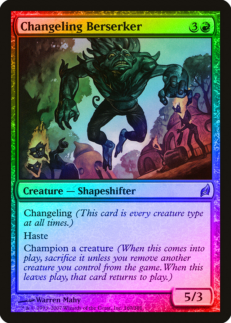 Changeling Berserker FOIL Lorwyn HEAVILY PLD Red Uncommon