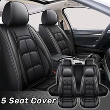 Universal 3d Car 5 Seat Covers Full Set Luxury Pu Leather Cushion Protector Pads