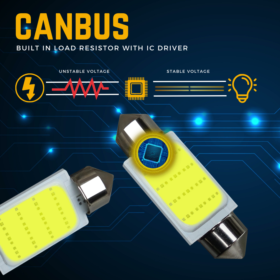 Argo 2x 41mm C5W LED Festoon Bulbs – Cold White Interior Light For Vauxhall Astra H MK2-5