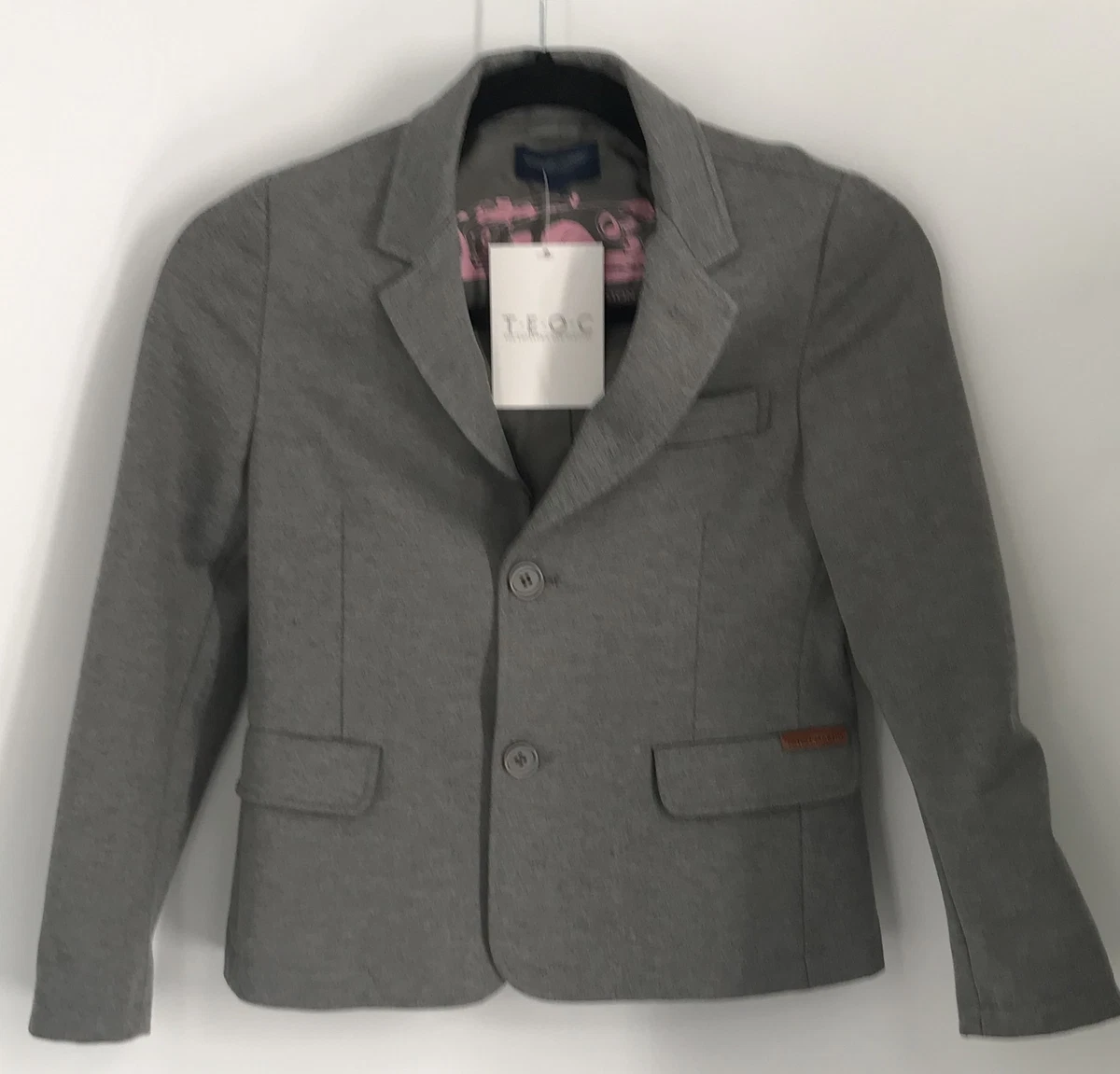 Aston Martin grey notch lapel single breasted blazer sports jacket