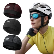 Sweat Wicking Cooling Skull Cap Helmet Liner UV Protect Beanie Hat for Cycling
