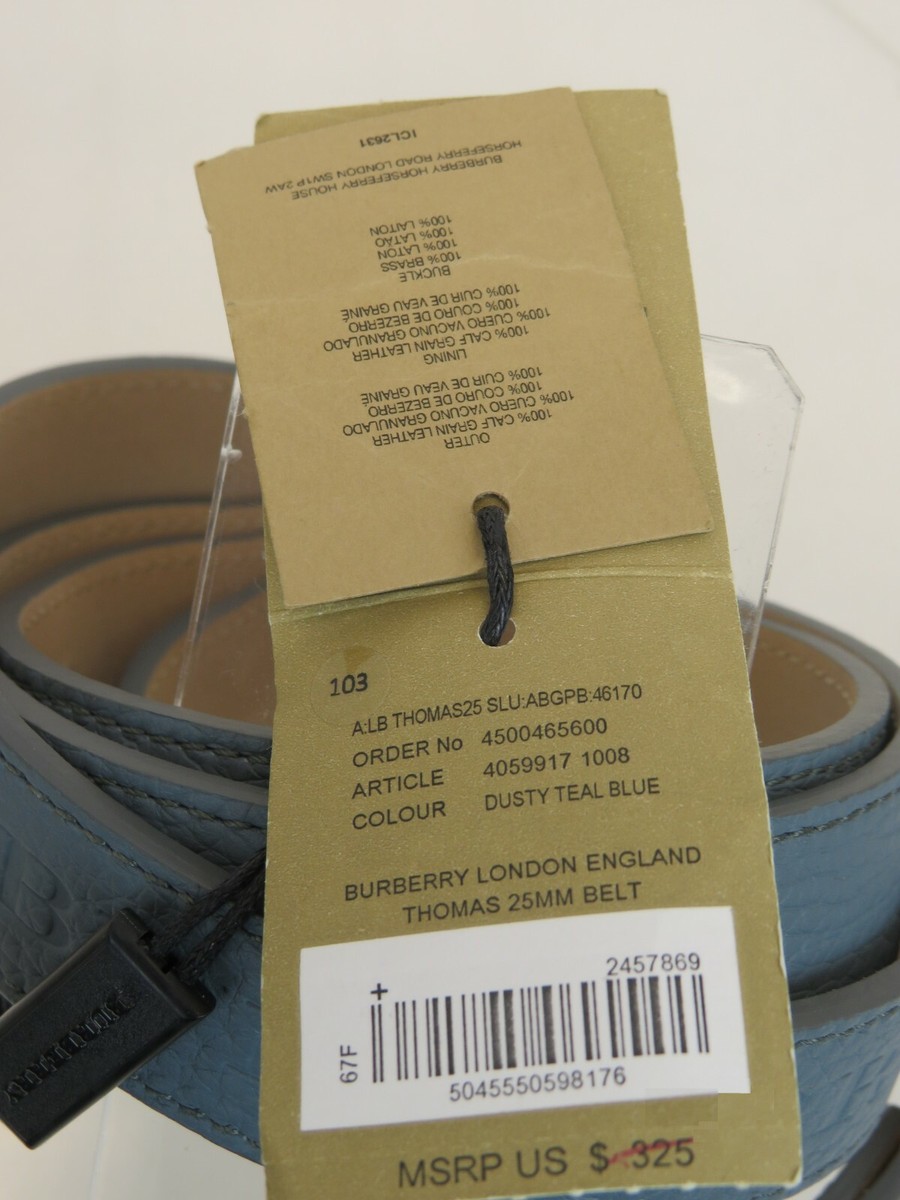 BURBERRY THOMAS 25 DUSTY BLUE GRAIN LEATHER LOGO WOMEN display picture 1